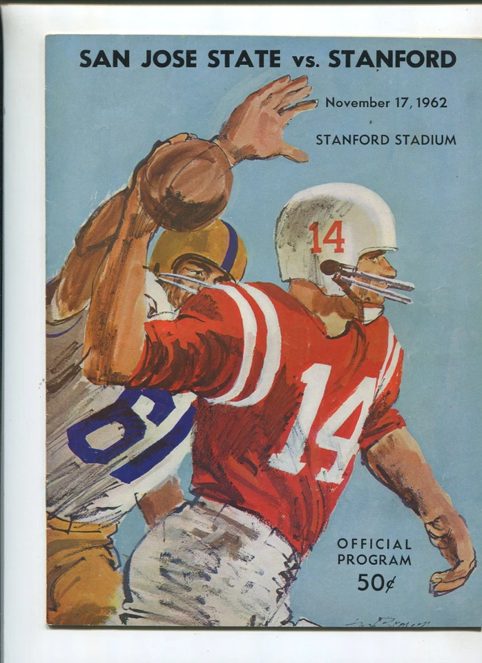  Stanford vs  San Jose State    College Football Program Nov 17,1962   MBX66 - Image 1 of 1