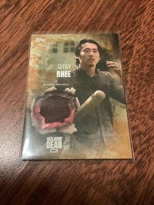 THE WALKING DEAD SEASON 5 COSTUME RELIC CARD GLENN RHEE CRYPTOZOIC 41/99 - Picture 1 of 2