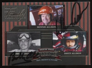 Bobby & Donnie Allison signed autograph 2005 NASCAR Press Pass Card PSA Cert - Picture 1 of 3