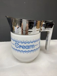 Crema de vidrio de leche Gemco azul/blanco 4,5” t ¿Artículos de restaurante? - Imagen 1 de 9