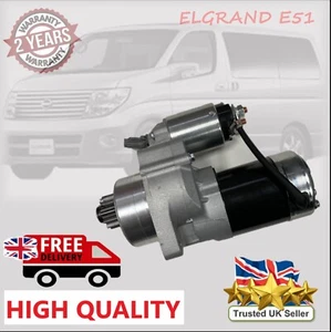 Fits Nissan Elgrand E51 2002 to 2010 BRAND NEW Starter Motor 2 Year Warranty - Picture 1 of 24