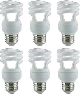 Sunlite SMS9/41K 9W T2 Mini Spiral CFL Light Bulb E26 Base 41K Cool White - 6PK - Image 1 of 2