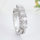 Fashion 925 Silver Women Ring Cubic Zircon Wedding Jewelry Sz 6-10