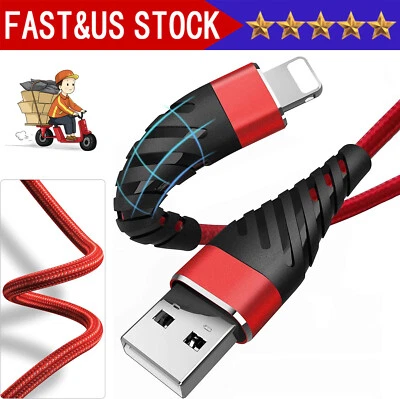 2 Pack Fast Charger Cable Heavy Duty For iPhone 14 13 12 11 XR 8 7 Charging Cord - Image 1 of 4