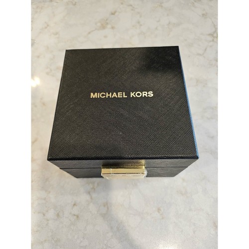 Michael Kors Portagioie Organizer Vassoi Rimovibili Accento Oro Nero