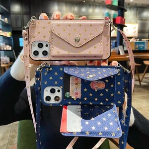 For Xiaomi OnePlus Crossbody Stars Card Bag Wallet Case Phone Cover +Strap Girls - Picture 1 of 19