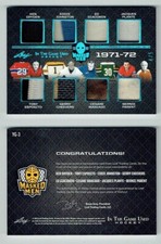 2022-23 Leaf In The Game 1971-72 Masked Men Relic Card Plante Dryden Parent #4/5