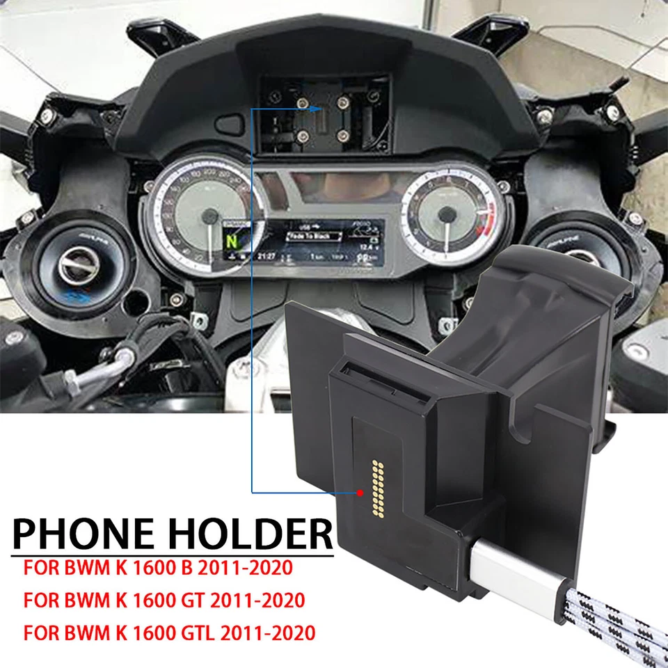 Soporte de navegación GPS para teléfono BMW K1600B K1600GT K1600GTL soporte de cargador USB Foto 1 de 4