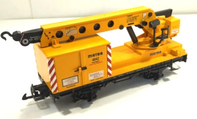 LEHMANN LGB G SCALE #4042 MATRA CONSTRUCTION CRANE CAR - no box- preowned - Image 1 of 4