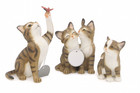 Tabby Cat Ornament Tabby Kittens Statue - Brown Cat Figurines