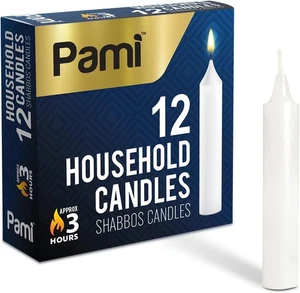 Traditional Shabbat Candle Sticks [72-Pack] - Unscented Taper Candles with 3 ... - Picture 1 of 18