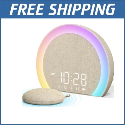 Loud Alarm Clock for Heavy Sleepers: Wireless Bed Shaker with Mood Lighting - Image 1 of 4