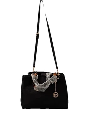 Bolso de mano Cynthia con logotipo de Michael Kors nuevo con etiquetas. Cuero Saffiano negro. Foto 1 de 4