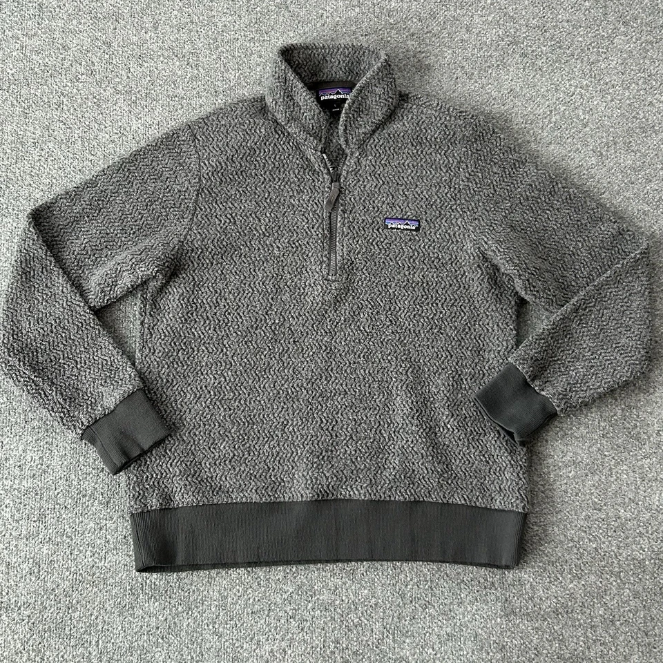 Куртка женская Patagonia средняя кованая серая шерстяная флисовая на молнии - Изображение 1 из 4