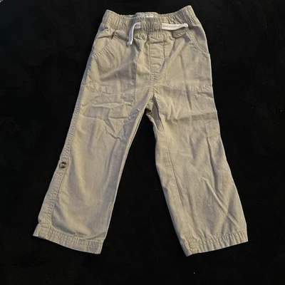 Calça cáqui elástica ajustável cintura e comprimento tamanho 2T infantil - Imagem 1 de 4