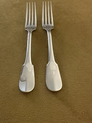 Christofle FRANCIA “Cluny”.— (2) HORQUILLAS DE CENA — Plateado Foto 1 de 4