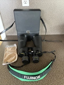 Vintage Fujinon 10x70 5.18 Binoculars Large 70mm Lens Outdoor Used w/Case/Caps - Picture 1 of 9