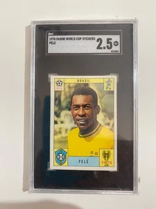 1970 Panini World Cup Stickers Pele Brazil SGC 2.5 - Picture 1 of 2