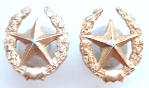 Pair Of Russia USSR Soviet Army Military Collar Badge Cockade - Picture 1 of 4