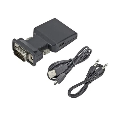 VGA Input To HDMI Output Adapter PC Laptop To HDTV Moniter Projecter Converter E - Image 1 of 4