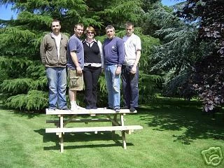 "HANDMADE" 4FT PICNIC BENCH EXTRA HEAVY DUTY REDWOOD GARDEN TABLE