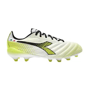 Diadora Brasil Elite Tech GR ITA LPX Men FG Soccer Shoes White/Black/Yellow 11 - Picture 1 of 4