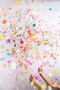 10pc Clear Assorted Colors Giant Confetti latex helium Balloons Birthday Wedding - Picture 1 of 4
