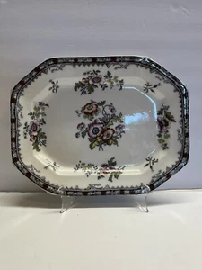 J Clementson Ironstone Platter Parisian Groups Wild Flowers 19th Century READ - Picture 1 of 24