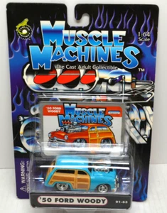 MUSCLE MACHINES ‘50 FORD WOODY 01-65 Teal - Picture 1 of 3