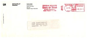 University of Houston Texas Cullen College of Engineering 1990 Postumschlag - Bild 1 von 1