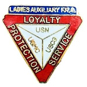 Ladies Auxiliary F.R.A USN USMC USCG Enamel Pin Lapel Loyalty Service Protection - Picture 1 of 6