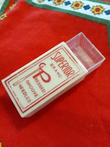 Caja Vacía Vintage Superior Prensado Ranura Agujas Estuche Costura Publicidad - Imagen 1 de 10
