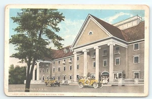Postcard Lake Hotel Yellowstone National Park c1910s Old Cars - Picture 1 of 2