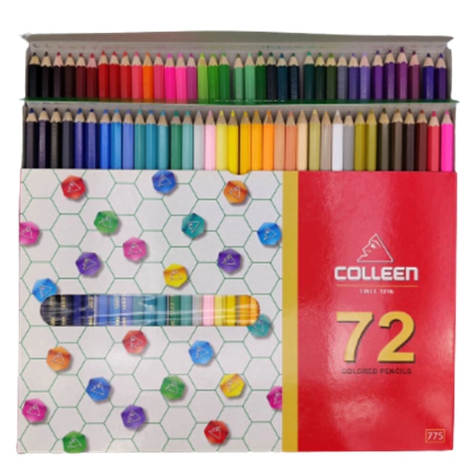 Colleen Colored Pencils Wood 72 Colors Art Gift Painting Drawing Sketch Set 1Box - Image 1 of 4