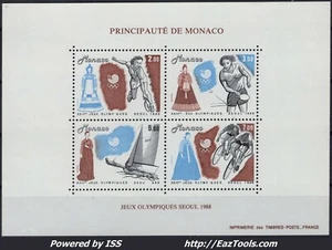 MONACO BLOC ET FEUILLET N° 42 NEUF ** SANS CHARNIERE - Picture 1 of 2