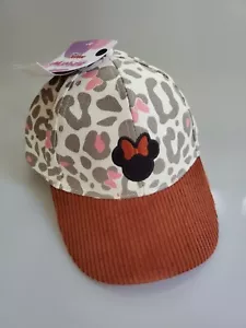 DISNEY MINNIE MOUSE JUNIOR GIRL'S TODDLER BALL CAP COLOR LEPORD/PINK - Picture 1 of 4