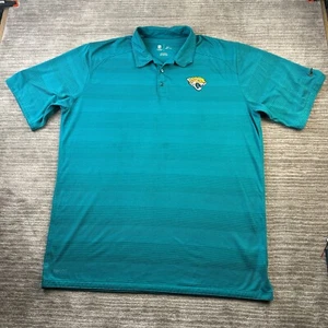 Jacksonville Jaguars Nike Polo Shirt Uomo 2XL XXL Blu Teal NFL Dri Fit On Field - Foto 1 di 9