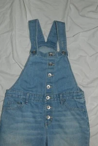 Youth Girls Classic Childrens Place Brand Denim Overalls size 10  - Picture 1 of 5