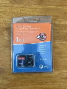 AT&T Universal NEW SanDisk microSD Mobile Memory Kit 1 GB - Picture 1 of 2