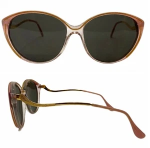 1980’s ULTRA West Germany Vintage Cateye Sunglasses, Pink W Gold Detailing - Picture 1 of 3