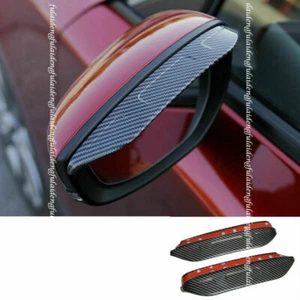 For Mazda CX-30 2020-2022 Carbon fiber Rearview Mirror Rain Eyebrow Frame Trim - Picture 1 of 6