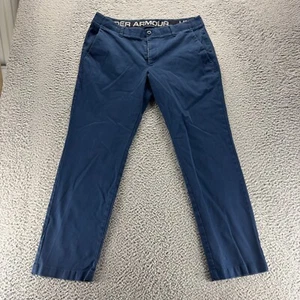 Under Armour Chino Pants Mens 36x30 Blue Cotton Stretch Slim Fit Golf Waistband - Bild 1 von 9