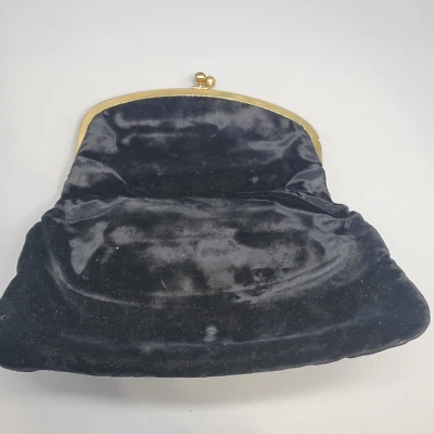 Bonito bolso de mano vintage Mel-Ton negro sin asas bolso de noche Foto 1 de 4