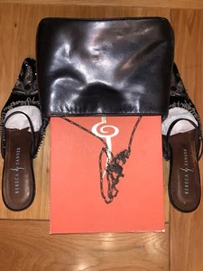 Black Rebeca Sanver Matching Shoes & Handbag size 39 - Picture 1 of 10