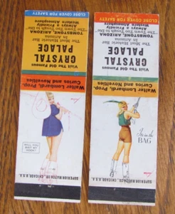 PIN-UP GIRLIE MATCHBOOK COVERS: CRYSTAL PALACE TOMBSTONE ARIZONA MATCHCOVERS B17 - Imagen 1 de 2