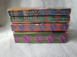 Harry Potter Book Lot of 4 Paperback 1 2 3 4 J.K. Rowling Scholastic - Imagen 1 de 7