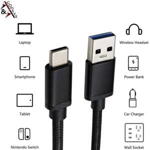 Charger Data Cable Type C USB C USB2.0 Sync OTG 0 8/12ft 7 7/8in 19 11/16in - Picture 1 of 11