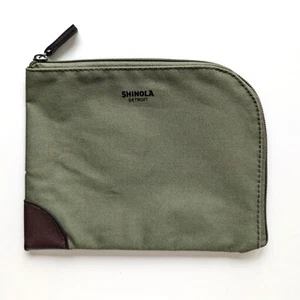 Shinola Detroit Canvas Kulturbeutel Reisetasche Tasche American Airlines oliv LESEN - Bild 1 von 4
