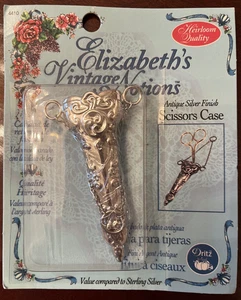 Elizabeth's Vintage Notions Antik Silber Finished Scherenetui Dritz 4410 Neu in Verpackung - Bild 1 von 5