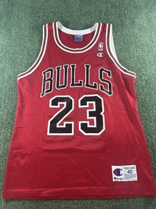 Camiseta Michael Jordan Chicago Bulls Campeón Talla 40 Roja Vintage Años 90 NBA - Imagen 1 de 9